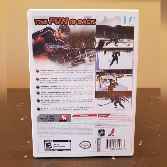 2K Sports NHL 2K9 Wii Game Complete with Manual. - Picture 2 of 4